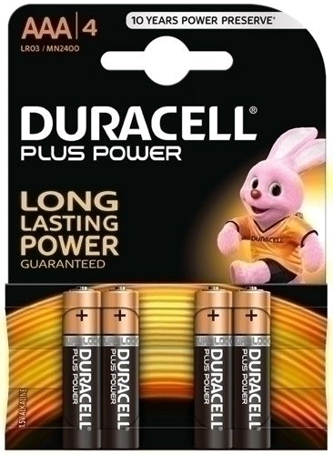 PILA DURACELL PLUS AAA BLISTER 4 UN