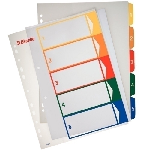 INDICE LEITZ 100211 PROYWCTOS '1-5 PP A4 IMPRIMIBLE 