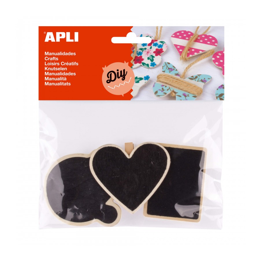 PINZAS APLI 14782 48x7MM MADERA PIZARRA 3UN