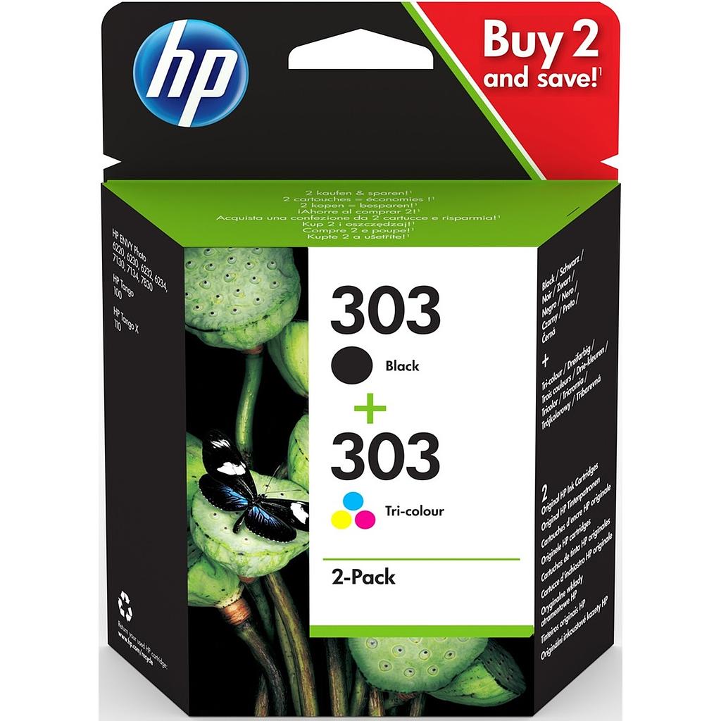 PACK HP 3YM82AE NEGRO-COLOR 303 + 303