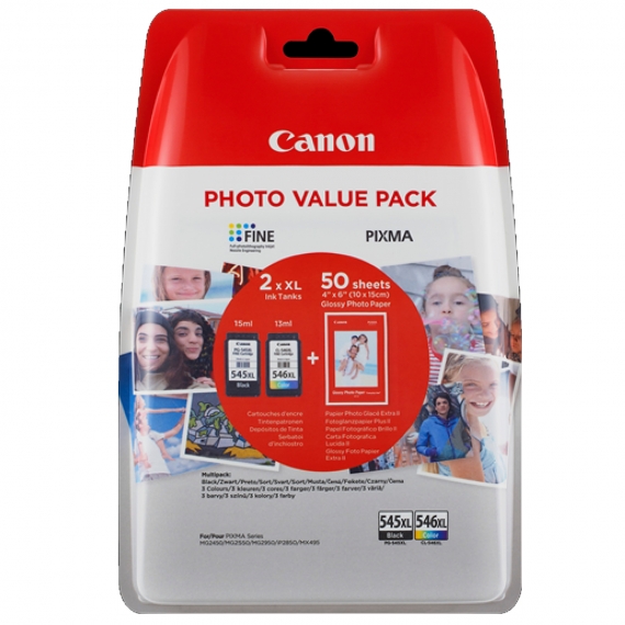 PACK CARTUCHOS NEGRO-COLOR CANONPG-545 + CL-546
