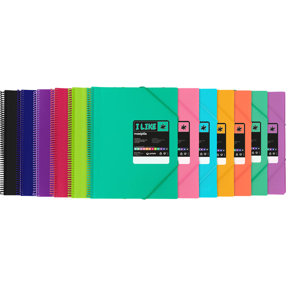 CARPETAS FUNDAS GRAFOPLAS 39822226 PP,GOMAS LIKE A4 VERDE AGUA