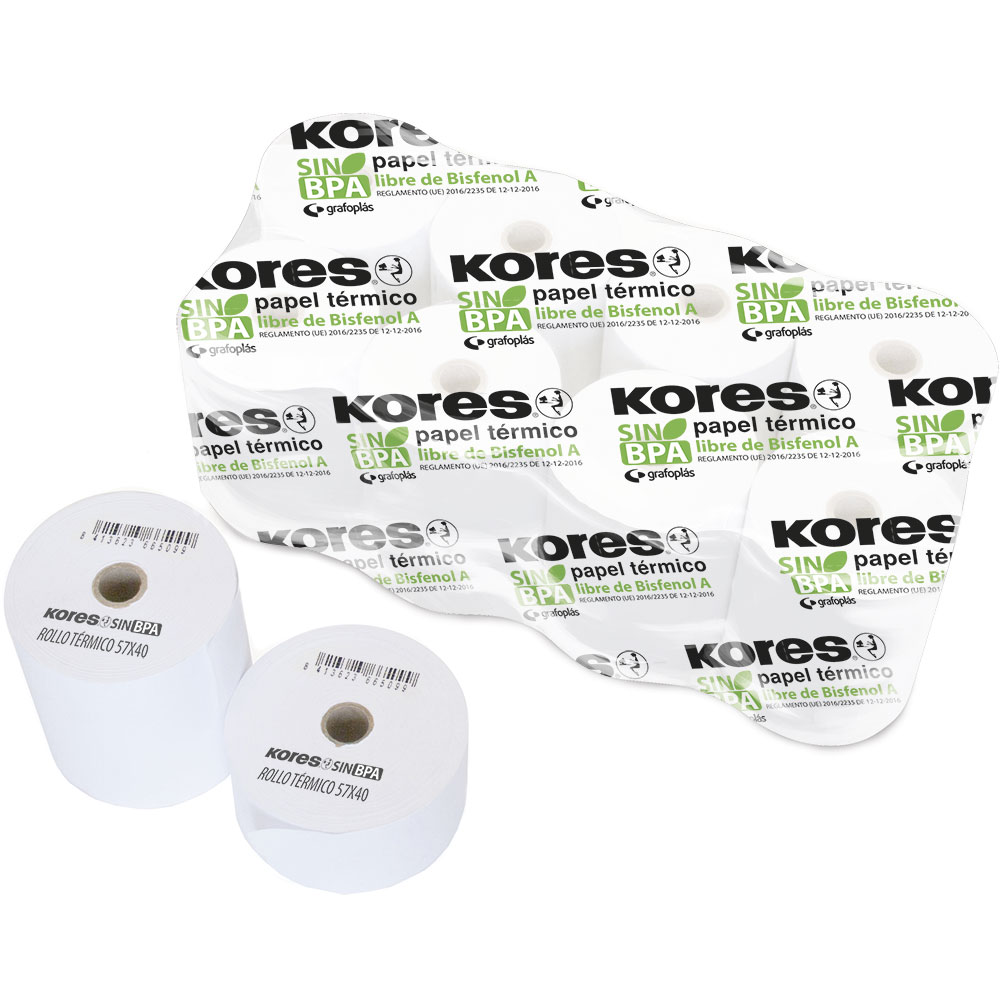 ROLLO TERMICO KORES 56659200 110X40X12 S/BISF.PACK 10 UNID.