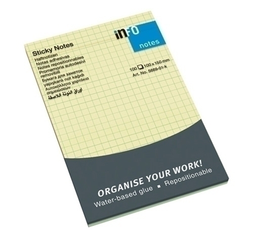 TACO NOTAS GLOBAL 5669-01-K 100h 100x150 AMARILLO CUADRICULADO