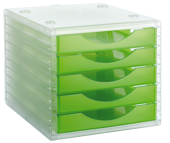 MODULO ARCHIVOTEC 4005KWTL 5 CAJONES  CRISTAL/KIWI