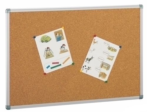 TABLERO CORCHO FAIBO 601-2 SOLIDO MARCO ALUMINIO 60x90 cm