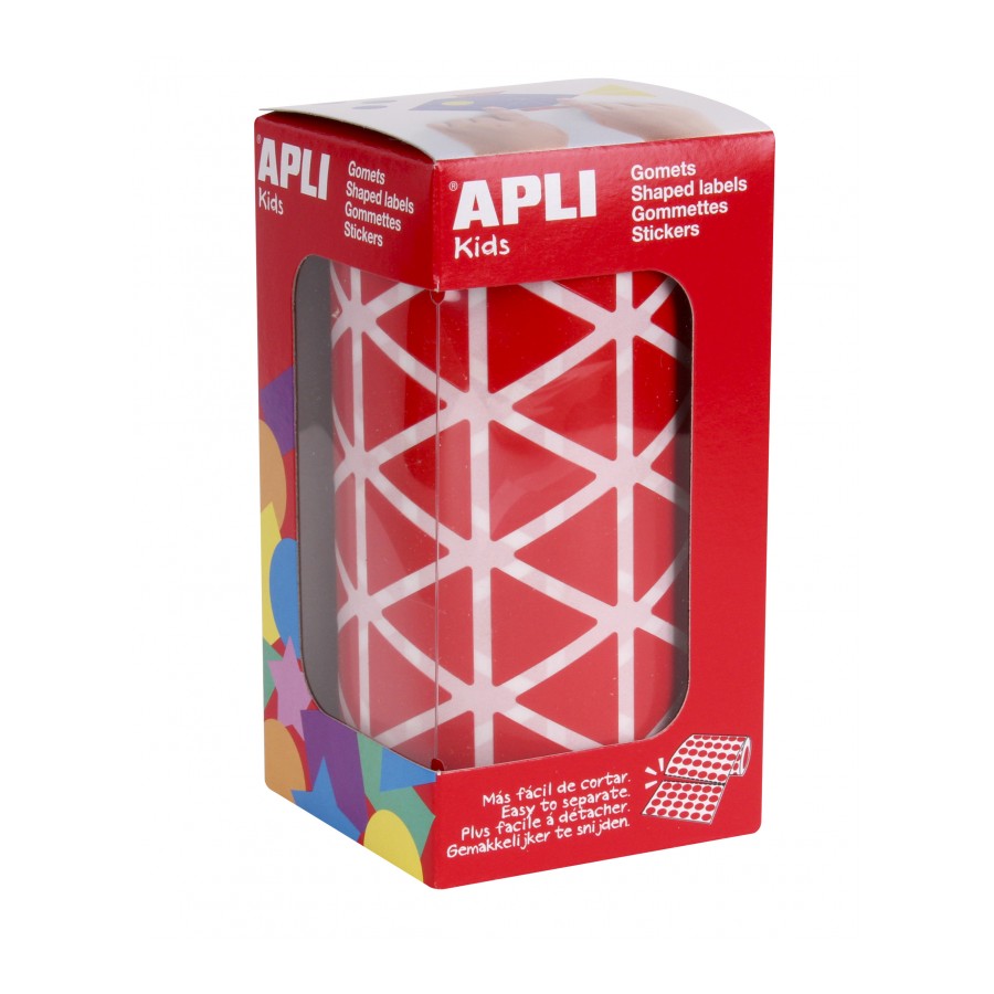 GOMETS APLI 4869 TRIANGULARES 20X20X20 MM. ROJO