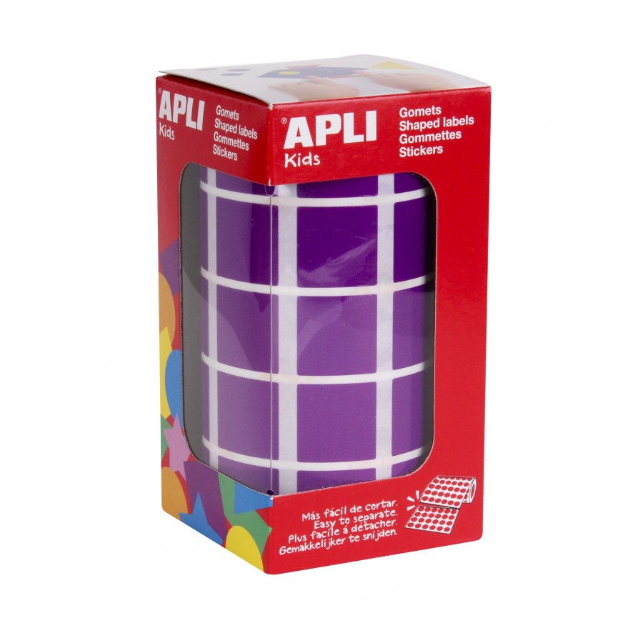 GOMETS APLI 11500 CUADRADOS 20X20 MM LILA