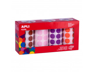 GOMETS APLI 14081 Ø 20 MM. REDONDOS COLORES SURTID. PACK 4 UNID. 7080 UNID.