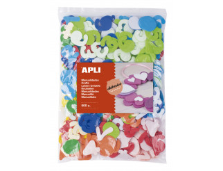 BOLSA APLI 17438 GOMA EVA FORMAS ADH. NUMEROS 500 UNID.