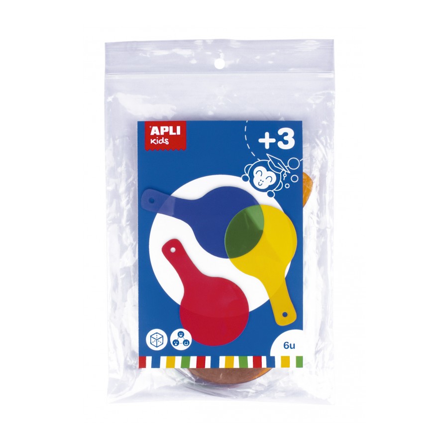 PALETAS APLI 17487 SENSORIALES DE COLORES 6 UNID.