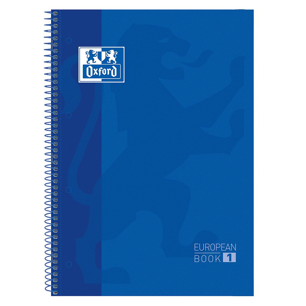 CUADERNO OXFORD 100430197 EUROPEANBOOK 1 TAPA EXTRADURA A4+  80H.5X5 AZUL OSCURO 