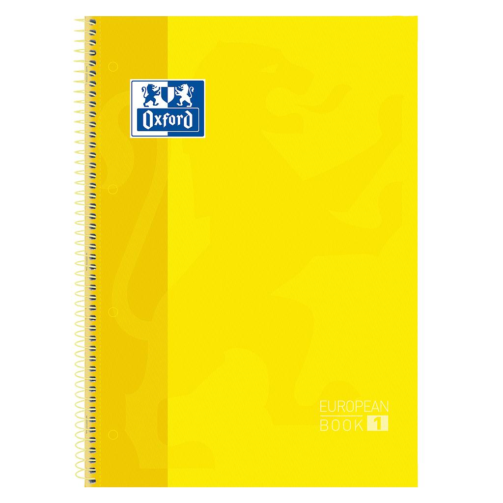 CUADERNO OXFORD 100430200 EUROPEANBOOK 1 TAPA EXTRADURA A4+  80H.5X5 AMARILLO 