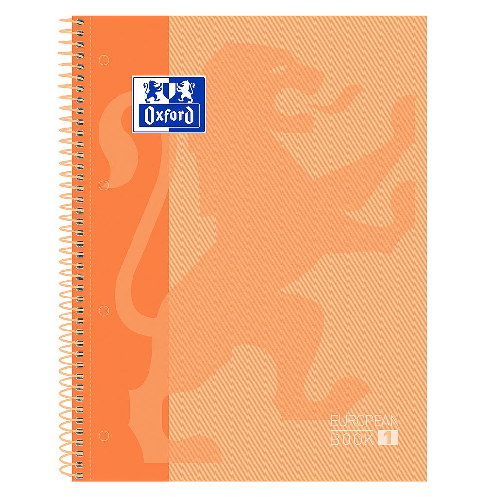 CUADERNO OXFORD 400119096 EUROPEANBOOK 1 SCHOOL CLASSIC TE A4+ 80H 5X5 MELOCOTÓN