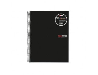 CUADERNO MR 47009 NB-10 A4 200 H. PP NEGRO
