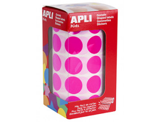 [16721] ROLLO APLI 16721 GOMETS REDONDOS FUCSIA 20,0MM