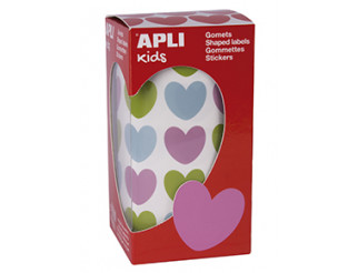 [16796] ROLLO APLI 16796 GOMETS CORAZON MULTICOLOR 20X18MM