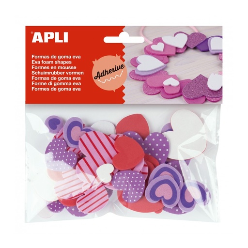 [15139] BOLSA APLI 15139 FORMAS EVA ADH. CORAZONES  40 U