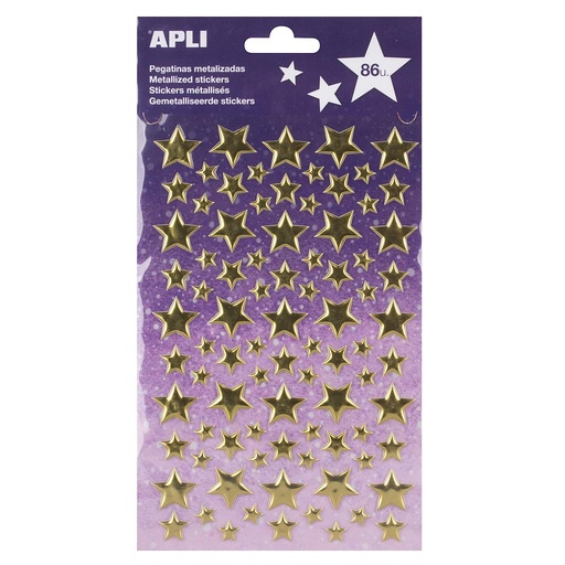 [17190] BOLSA APLI 17190 PEGATINAS ESTRELLAS METALIZADASORO 1H