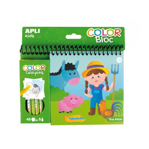 [15206] BLOC APLI 15206 BLOC DIBUJOS + CERA LA GRANJA 1U