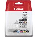 [CAN22981M] PACK DE CARTUCHOS 5 COLORES (CMYK/PGBK) CANON PGI-580 + CLI-581 