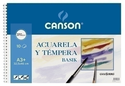 [200400697] CUADERNO GUARRO 200400697 ESPIRAL 32,5X46 10H GUARRO ACUARELA BASIK 370G