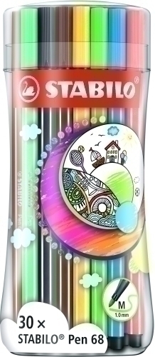 [6830-4] ROTULADOR STABILO 6830-4  PEN 68 - ESTUCHE SLEEVE PACK 30 UDS. DISPONIBLE ABRIL 2020