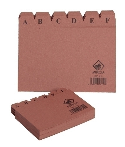 [3103/10503] INDICE CARTON 3103/10503 PARA FICHERO 100x150mm (Nº3)
