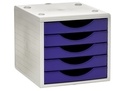 MODULO ARCHIVOTEC 4005ML 5 CAJONES  GRIS/MALVA
