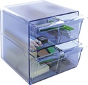 BANDEJA ORGANIZADOR ARCHICUBO 6704AZTP (cubo 4 cajones pequeños) CRISTAL AZUL 