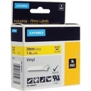 CINTA ROTULAR DYMO RHINO 1805431 ID1 VINILO 5,5m 24mm NEGRO SOBRE AMARILLO