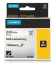 CINTA ROTULAR DYMO RHINO 1734821 ID1 VINILO 5,5m 24mm NEGRO sobre BLANCO AUTOLAMINADO