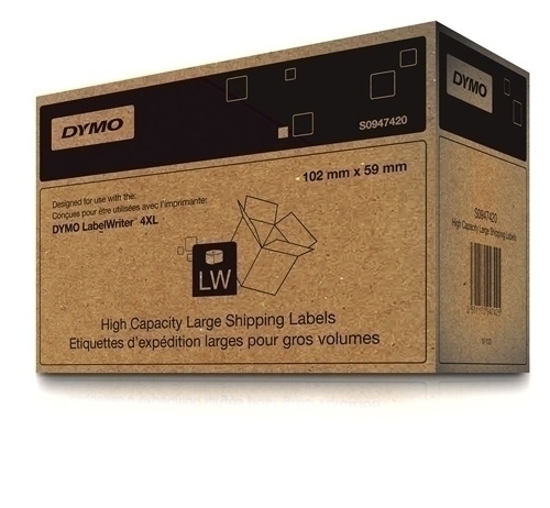 [S0947420] ETIQUETAS DYMO S0947420 LABEL WRITER 102x59 mm PACK 2 ROLLOS 575 uds.PAPEL BLANCO ENVIO ALTA CAPACIDAD