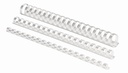 CANUTILLO PLASTICO FELLOWES 5350202 21 anillas paso US BLANCO 51 mm OVALADO CAJA de 50