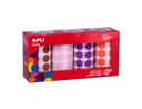 GOMETS APLI 14081 Ø 20 MM. REDONDOS COLORES SURTID. PACK 4 UNID. 7080 UNID.