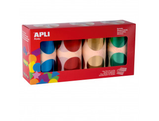 [18303] GOMETS APLI 18303  PACK 4R. Ø45 METALICO BL/FU/GR/VE 1128 UNID.