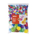 BOLSA POMPONES APLI 17448 MULTICOLOR 500 UNID.