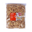 BOLSA APLI 18154 PINZAS MADERA NATURAL 48X6 MM. 400 UNID.