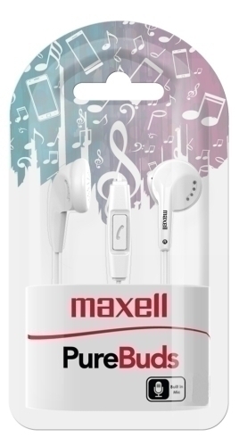 [EARBUD MIC WHITE] AURICULARES MAXELL EARBUD MIC WHITE BOTON BLANCO 