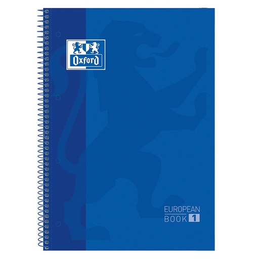 [100430197] CUADERNO OXFORD 100430197 EUROPEANBOOK 1 TAPA EXTRADURA A4+  80H.5X5 AZUL OSCURO 