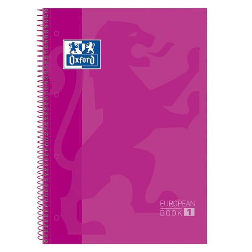 [100430270] CUADERNO OXFORD 100430270 EUROPEANBOOK 1 TAPA EXTRADURA A4+  80H.5X5 FUCSIA 