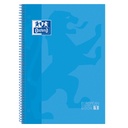 CUADERNO OXFORD 400028276 EUROPEANBOOK 1 TAPA EXTRADURA A4+  80H.5X5 TURQUESA 