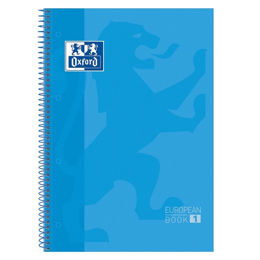 [400028276] CUADERNO OXFORD 400028276 EUROPEANBOOK 1 TAPA EXTRADURA A4+  80H.5X5 TURQUESA 