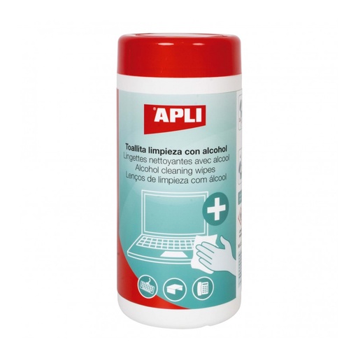 [18566] TOALLITAS LIMPIEZA ALCOHOL 100U.