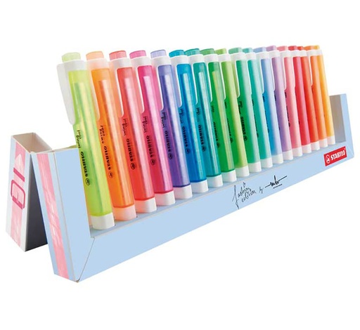 [275/18-01-5] STABILO swing cool - Set de mesa 18 uds ( 8 fluor + 10 pastel) NOVEDAD marzo 2021