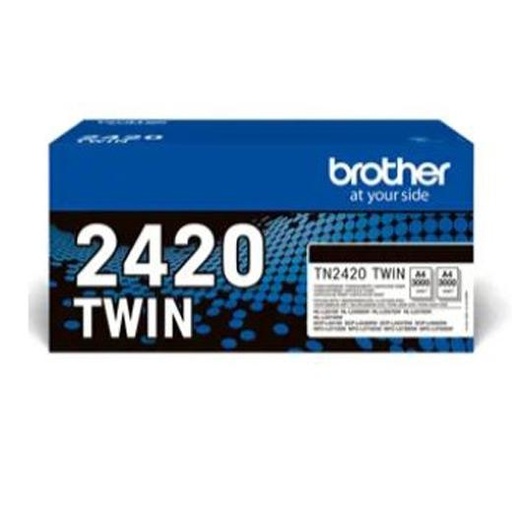 [TN2420TWIN] TONER BROTHER TN2420TWIN NEGRO HLL2310D, 2350DW, 2370DN, 2375DW / MFCL2710DW, 2730DW, 2750DW (PACK 2)