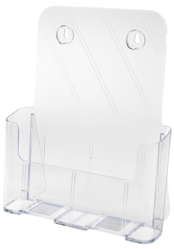 [77001] PORTAFOLLETOS DEFLECT-O 77001 SOBREMESA A4 VERTICAL 1 COMPARTIMENTO RESPALDO ALTO CRISTAL