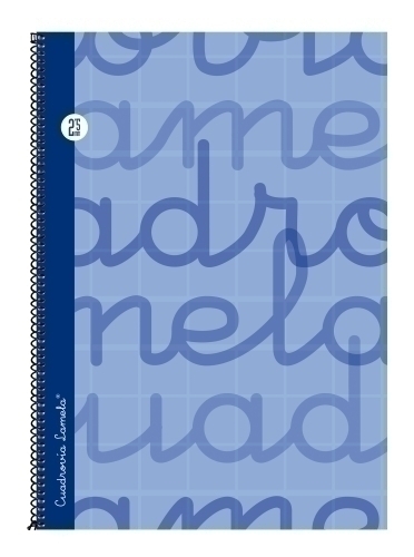 [7FTE002A] BLOC LAMELA 7FTE002A TAPA FORRADA Fº 80h CUADROVIA 2,5 mm AZUL