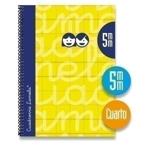 [7CTE05AM] BLOC LAMELA 7CTE05AM TAPA FORRADA 4º 80h CUADROVIA 5 mm AMARILLO