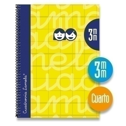 [7CTE03AM] BLOC LAMELA 7CTE03AM TAPA FORRADA 4º 80h CUADROVIA 3 mm AMARILLO